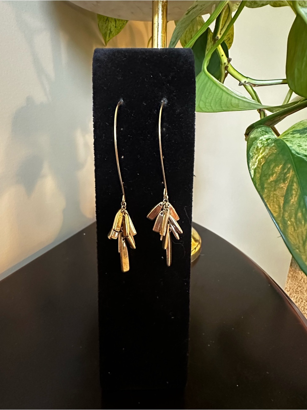 Chico's Gold Tone Cluster Dangle Earrings